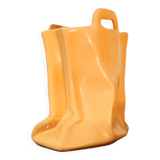 Crumpled ceramic vase 1980