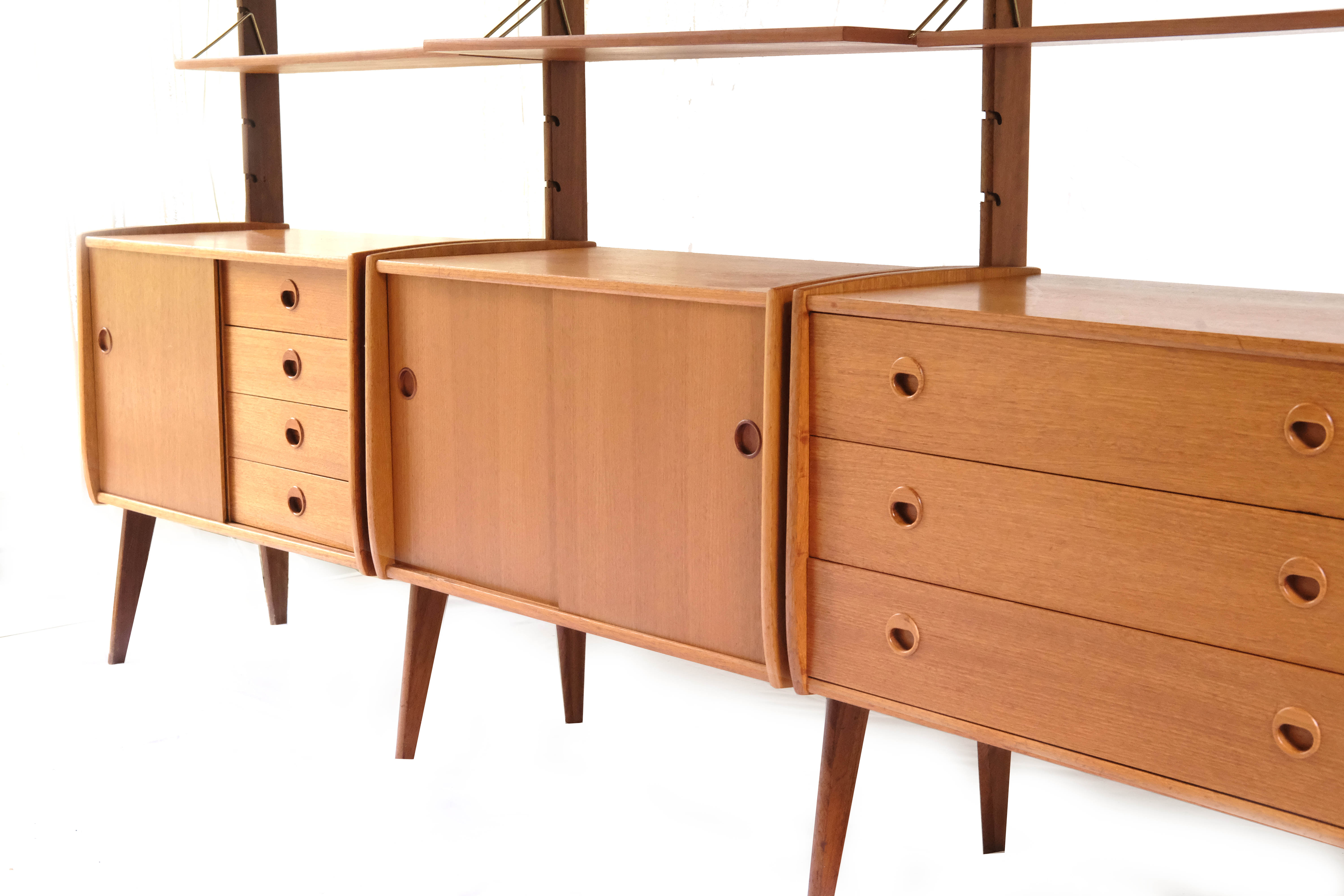 Wall Unit by John Texmon, 3 Modules, Norway, 1960s