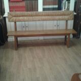 Bench with oak backrest