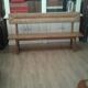Bench with oak backrest