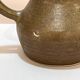 Digoin Brutalist Freeform Pitcher in Beige Stoneware Vintage 1960s