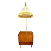 Vintage East German Cocktail Bar Cabinet & Floor Lamp