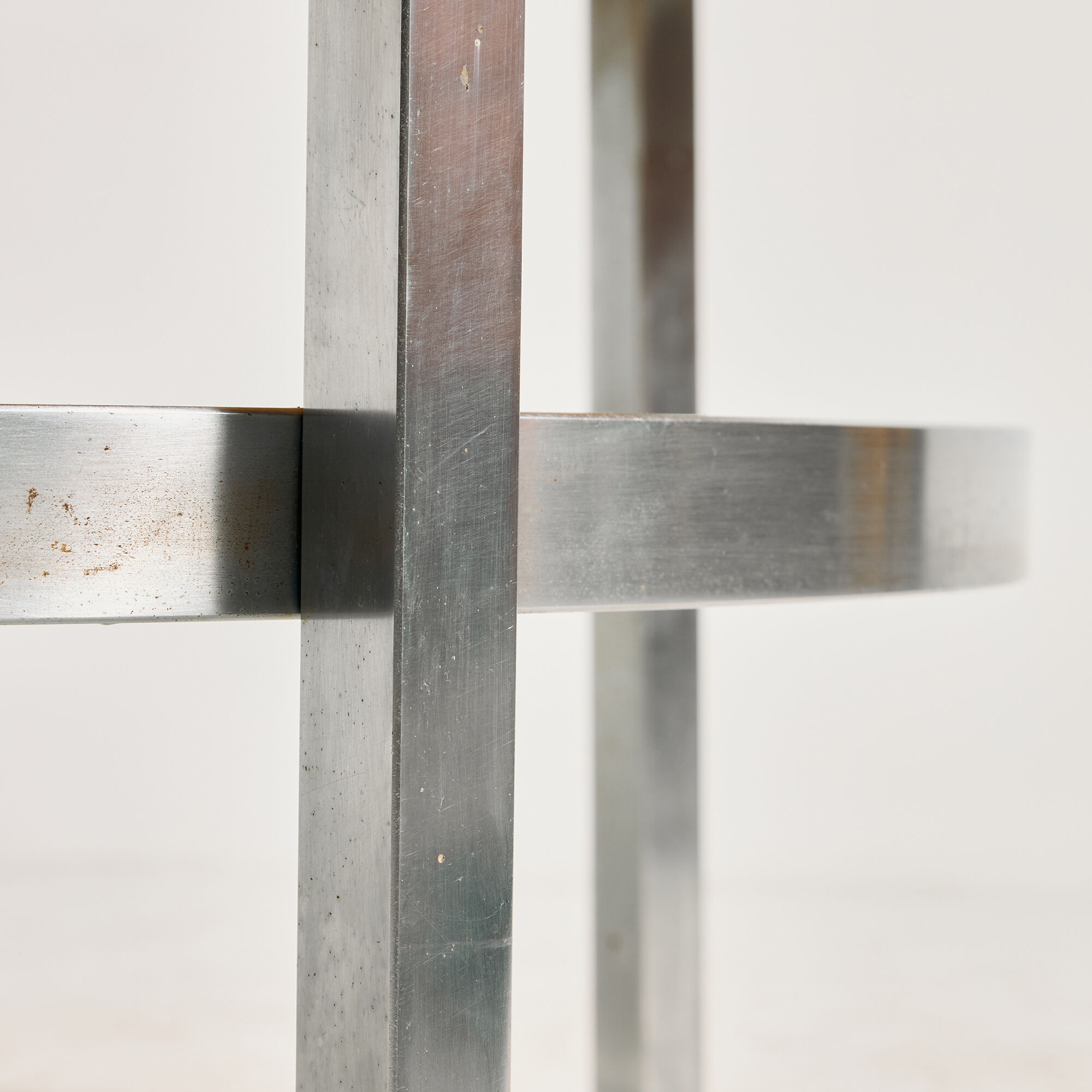 Table basse en acier avec plateau en pierre par Edel Hegedal pour L. Hjorth