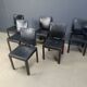 Vintage leather dining chairs by Durlet, 1980s