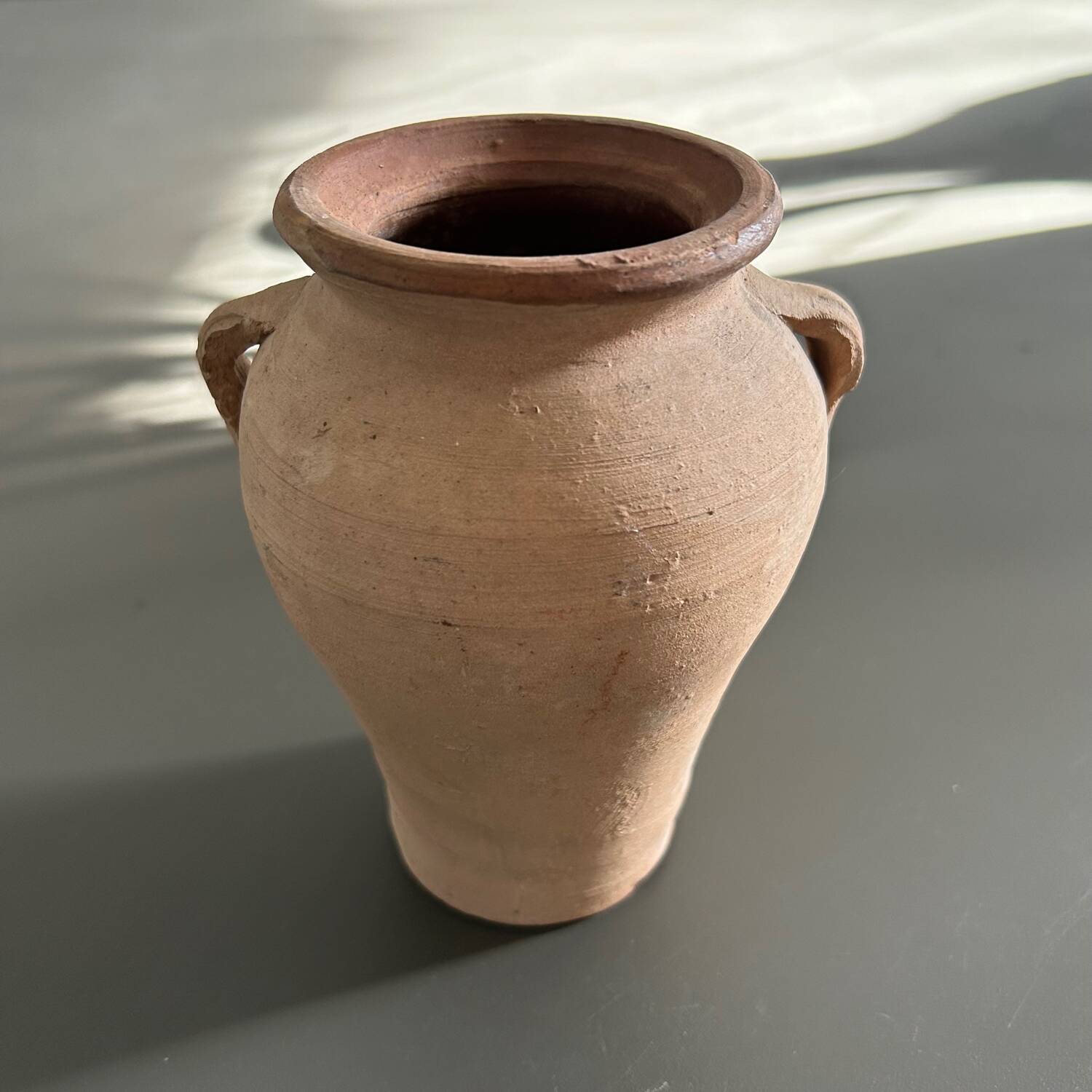 Raw terracotta jar