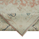 Handmade oriental 1980s 290 cm x 401 cm beige wool carpet
