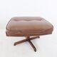 Fauteuil cuir avec pouf de Madsen & Schübel pour Bovenkamp