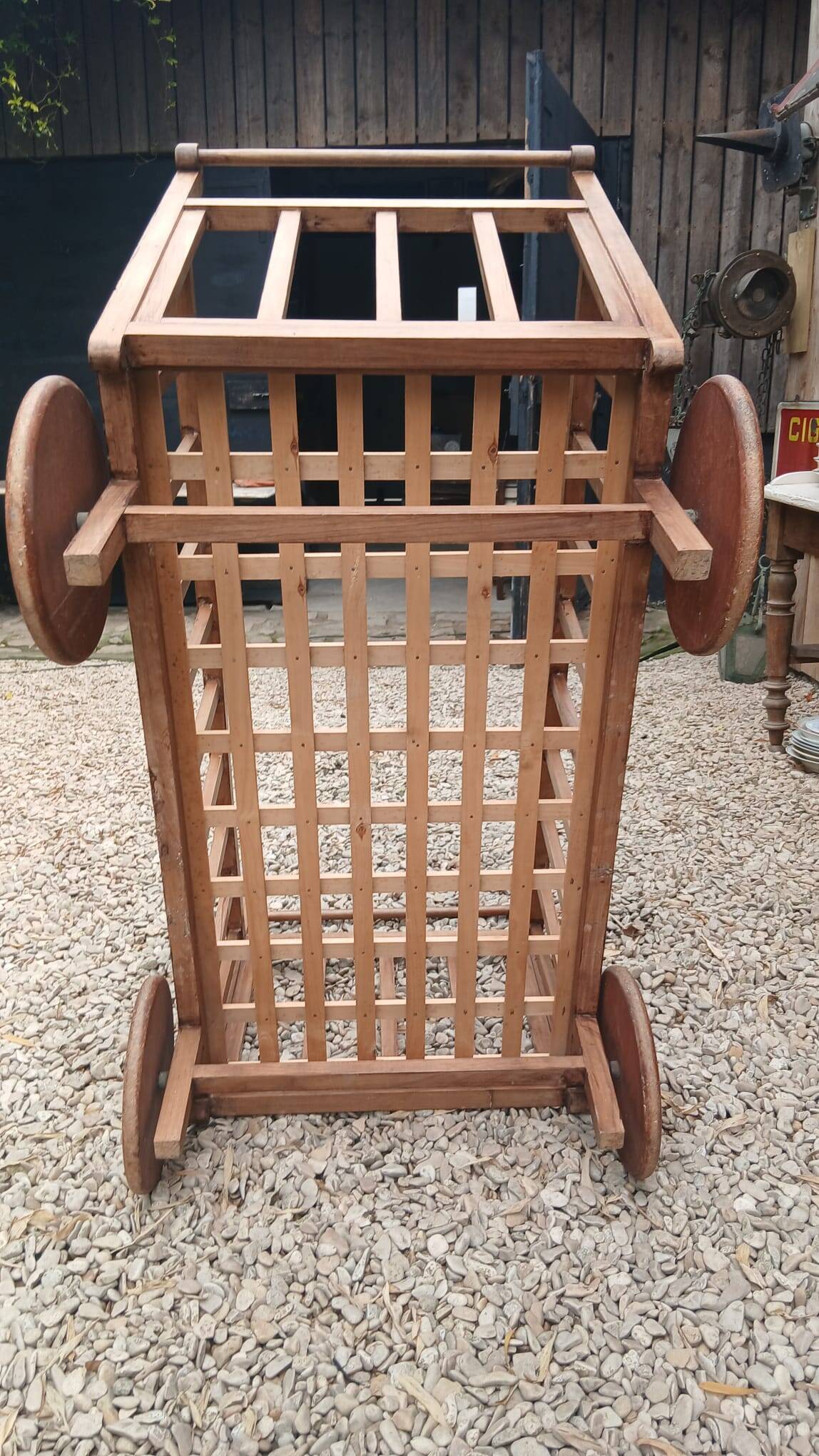 Large period cradle on wheels / Baker's cart, circa 1930-50