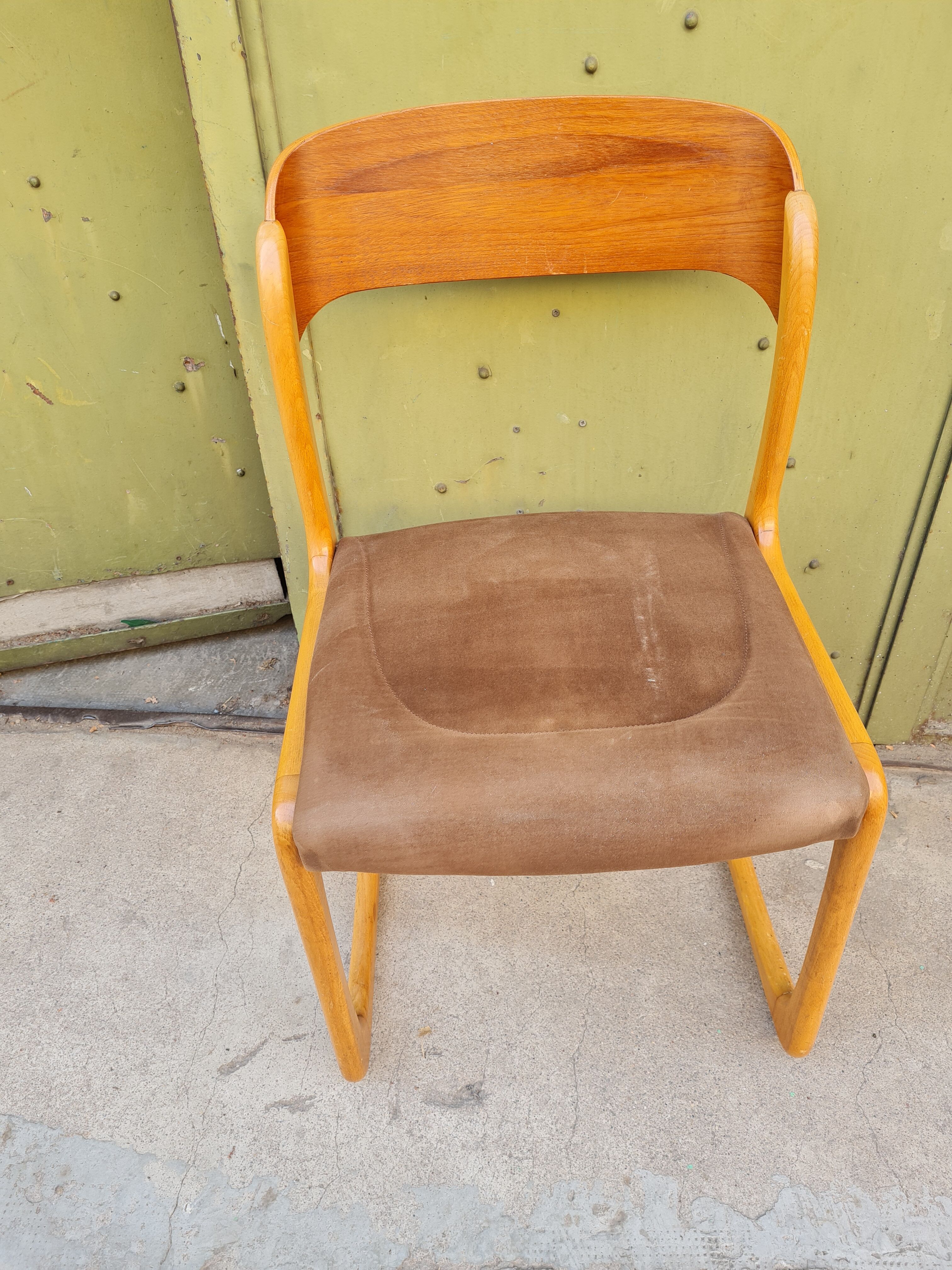 6 chaises traineau Baumann