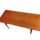 Table basse teck danoise années 60, design scandinave organique