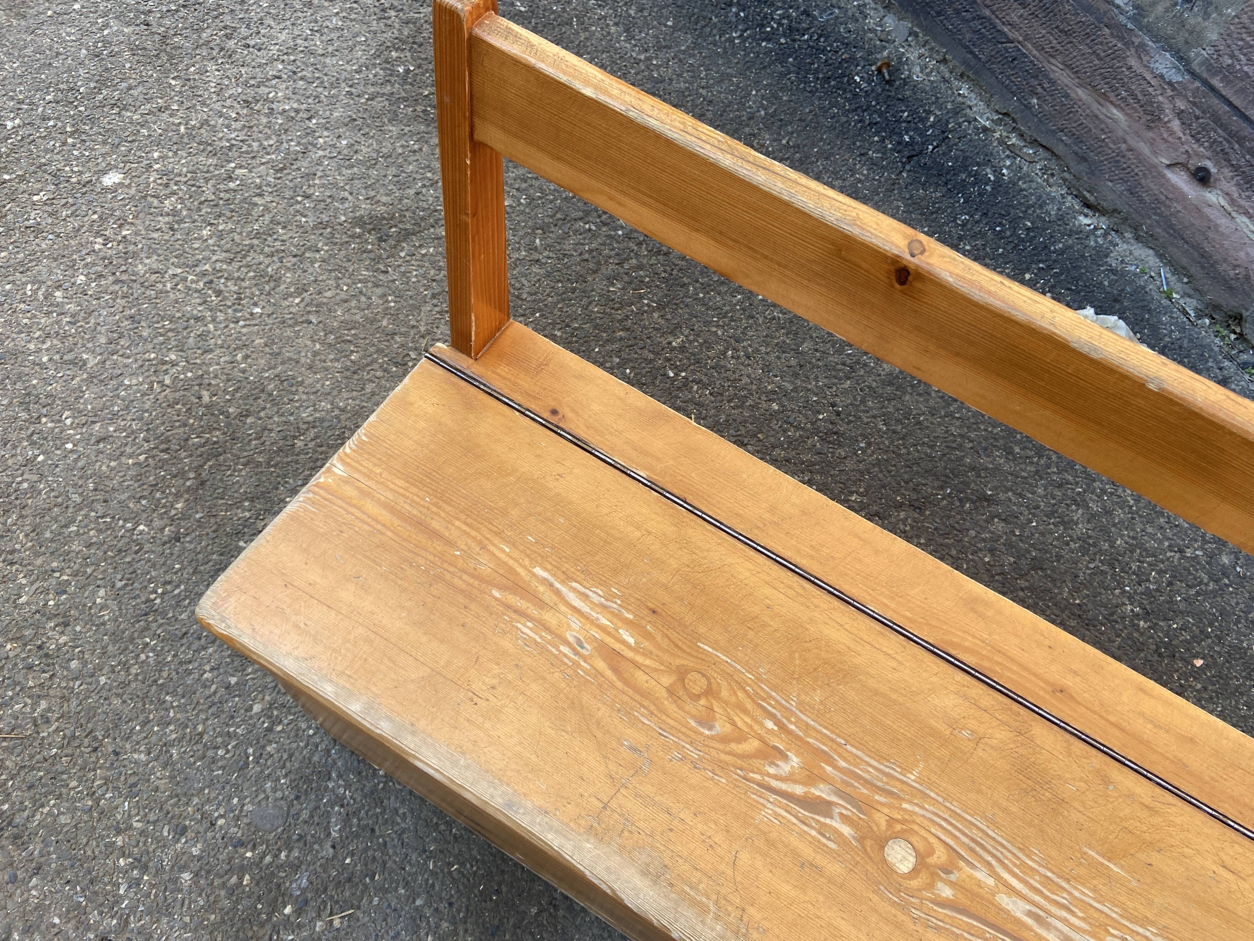 Bench nursery school chest vintage 1980s in pine