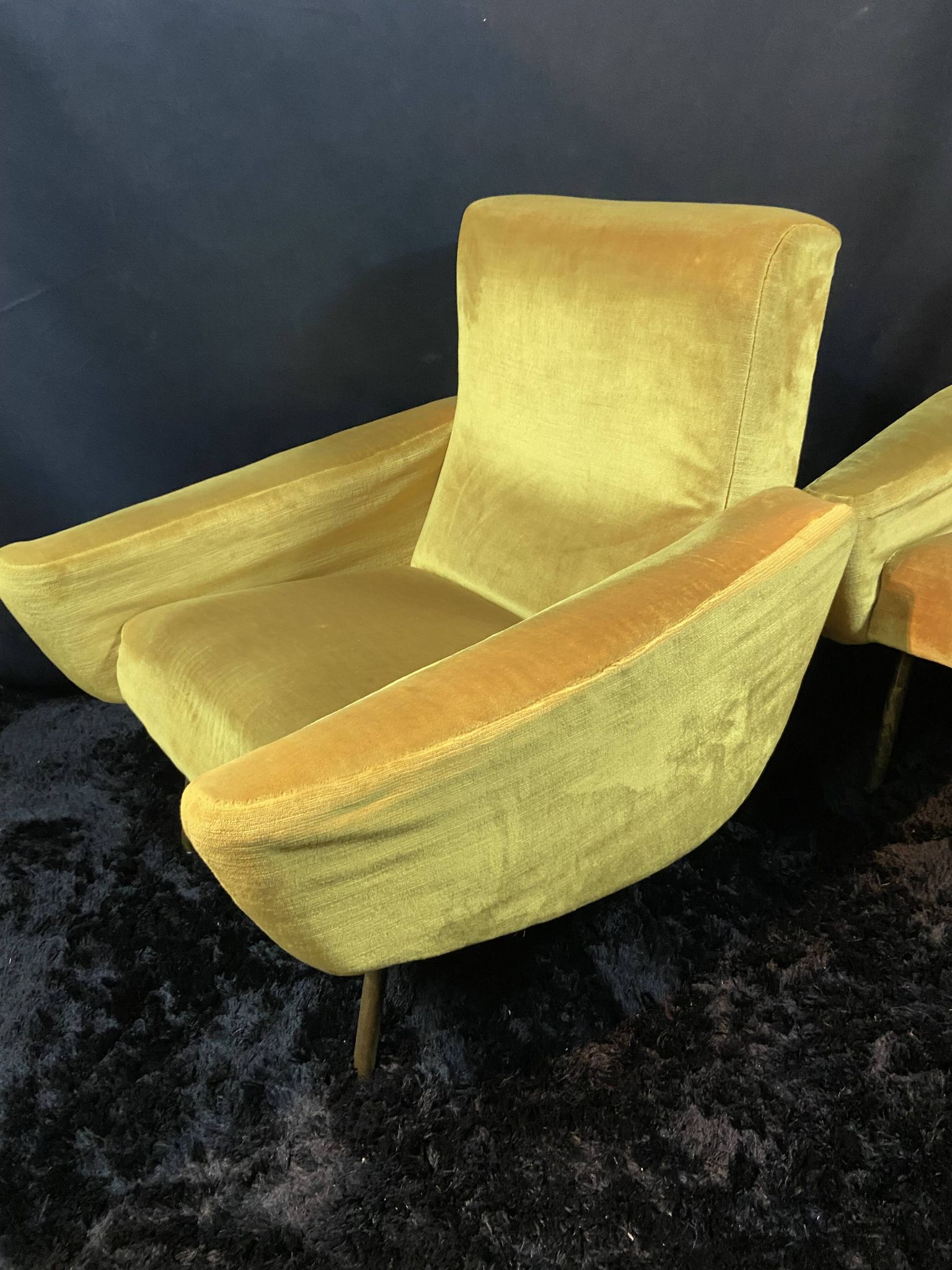 Pair of designer armchairs 1955-60 Louis Paolozzi for Brandt Zol Steiner
