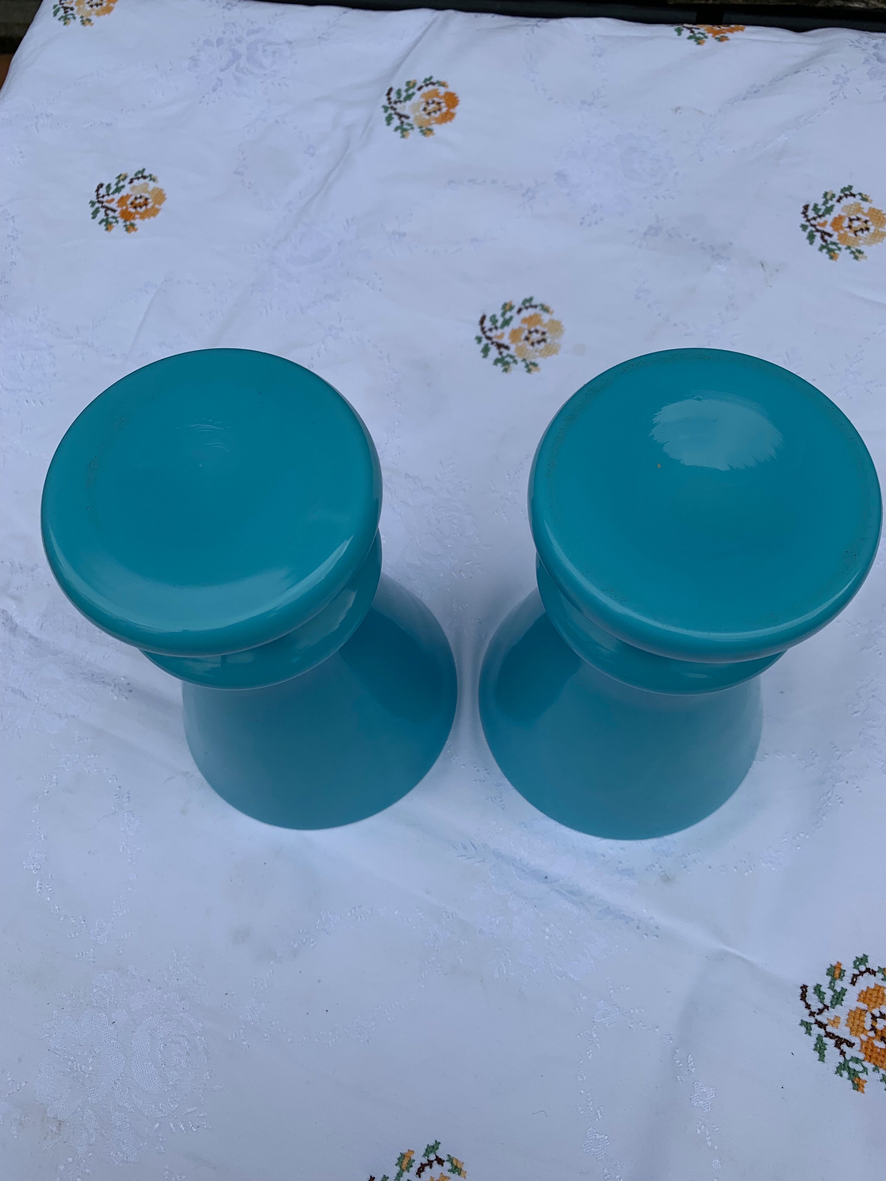 Pair of opaline vases