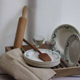 set of 8 ceramic plates "butterflies"