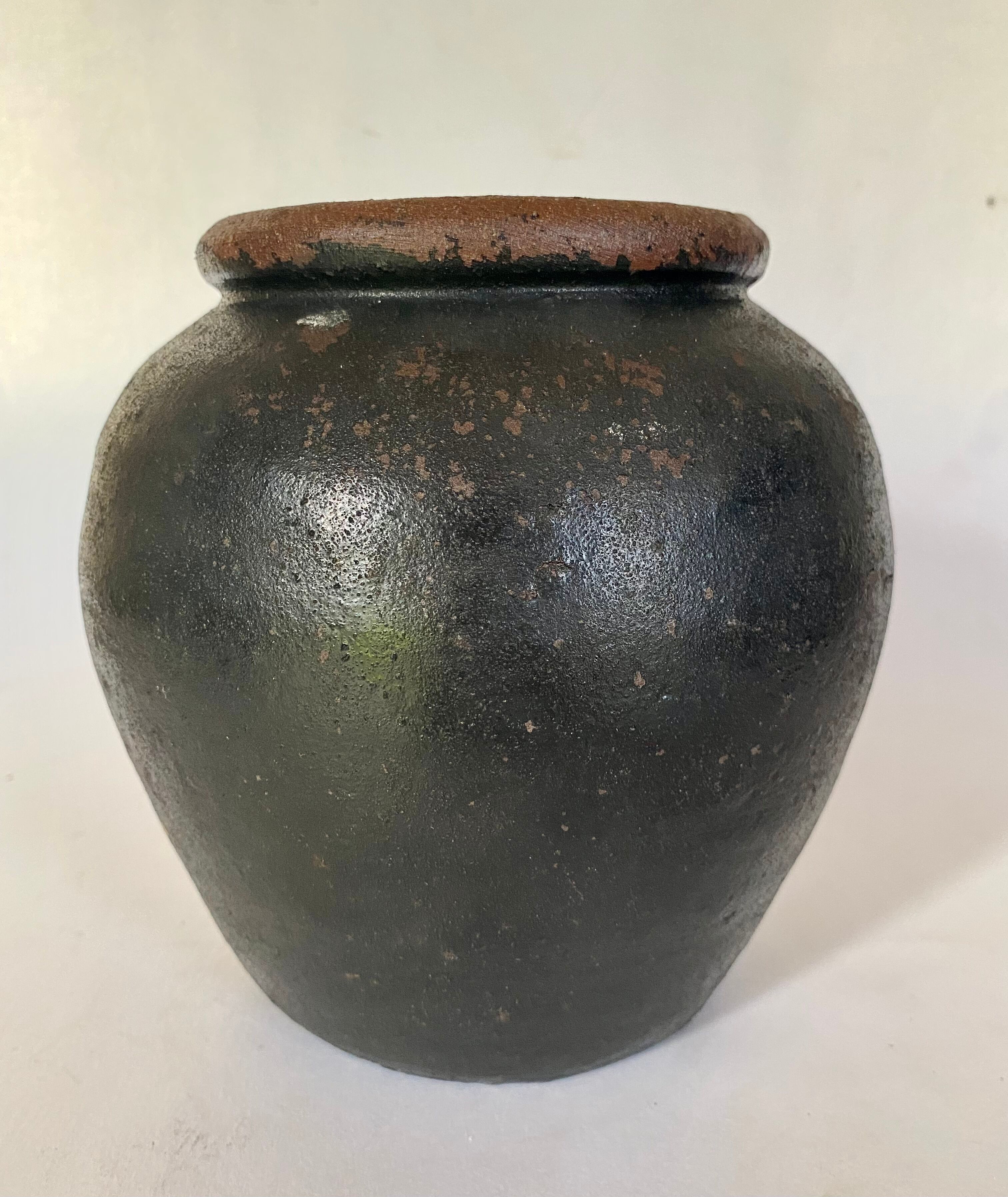 Painted terracotta pot