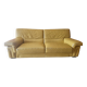 Canapé 3pl -roche bobois- cuir de vachette pleine fleur