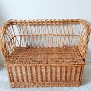 Old toy chest in rattan