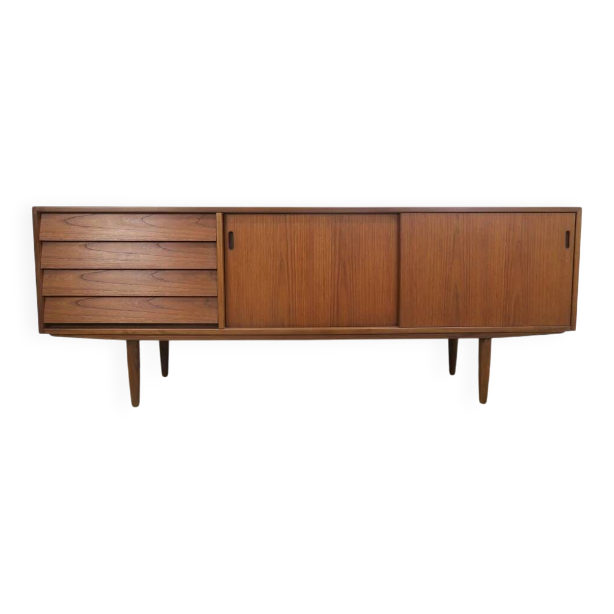 Teak sideboard with drawers and sliding doors, Denmark 1960