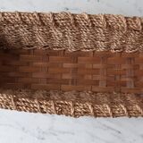 Wicker basket and sea rush 60s-70s