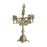 Candelabra and its smother, 5 lights, bronze