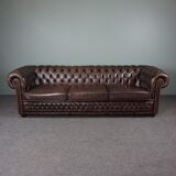 Chesterfield sofa in cowhide, 4 seats