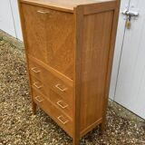 Old vintage chevron secretary.