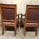 Paire de fauteuils à crosses Empire 19eme