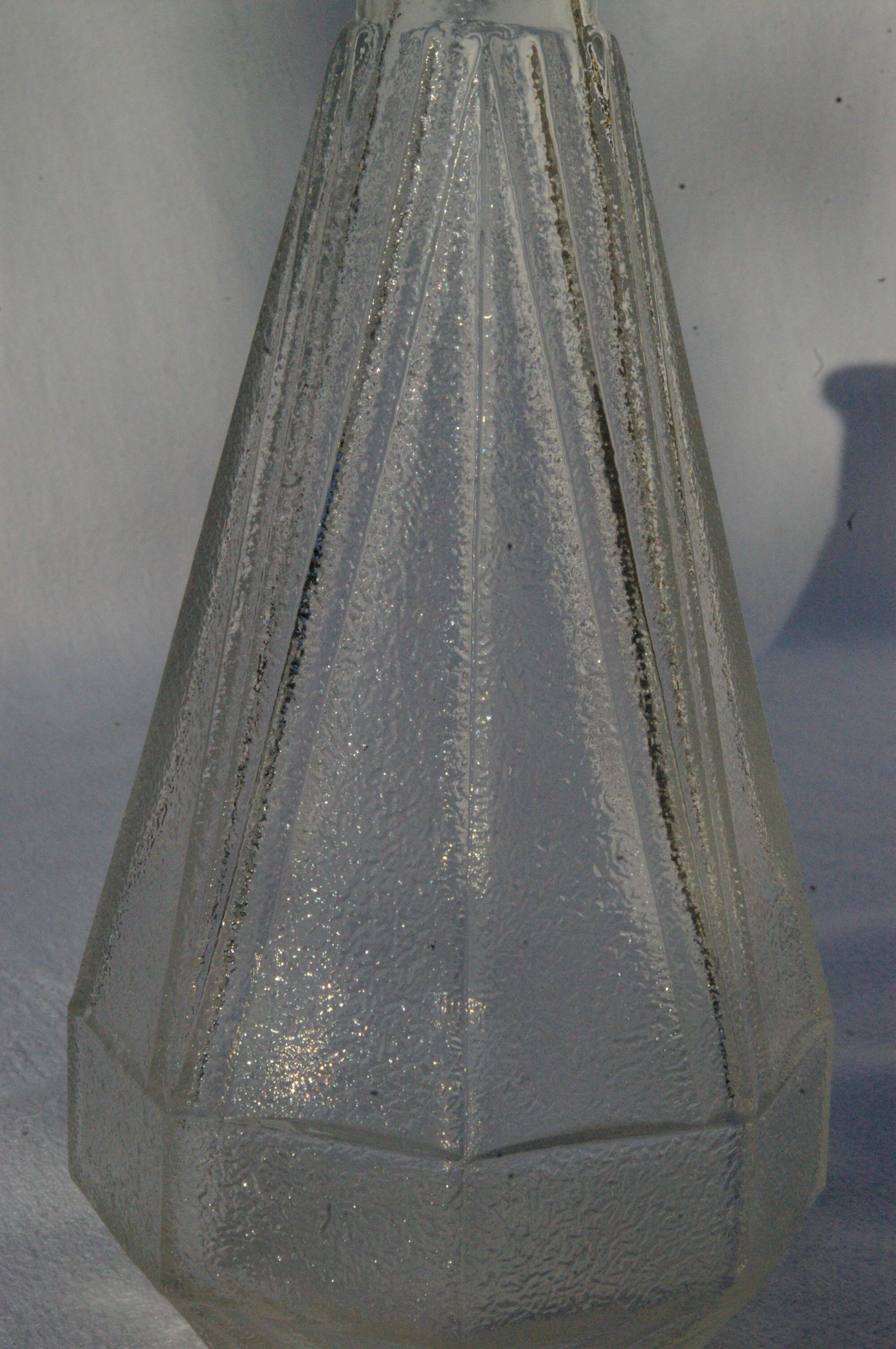 Former pitcher carafe bistro water pot in molded glass 1950s