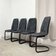 4 black wire metal chairs