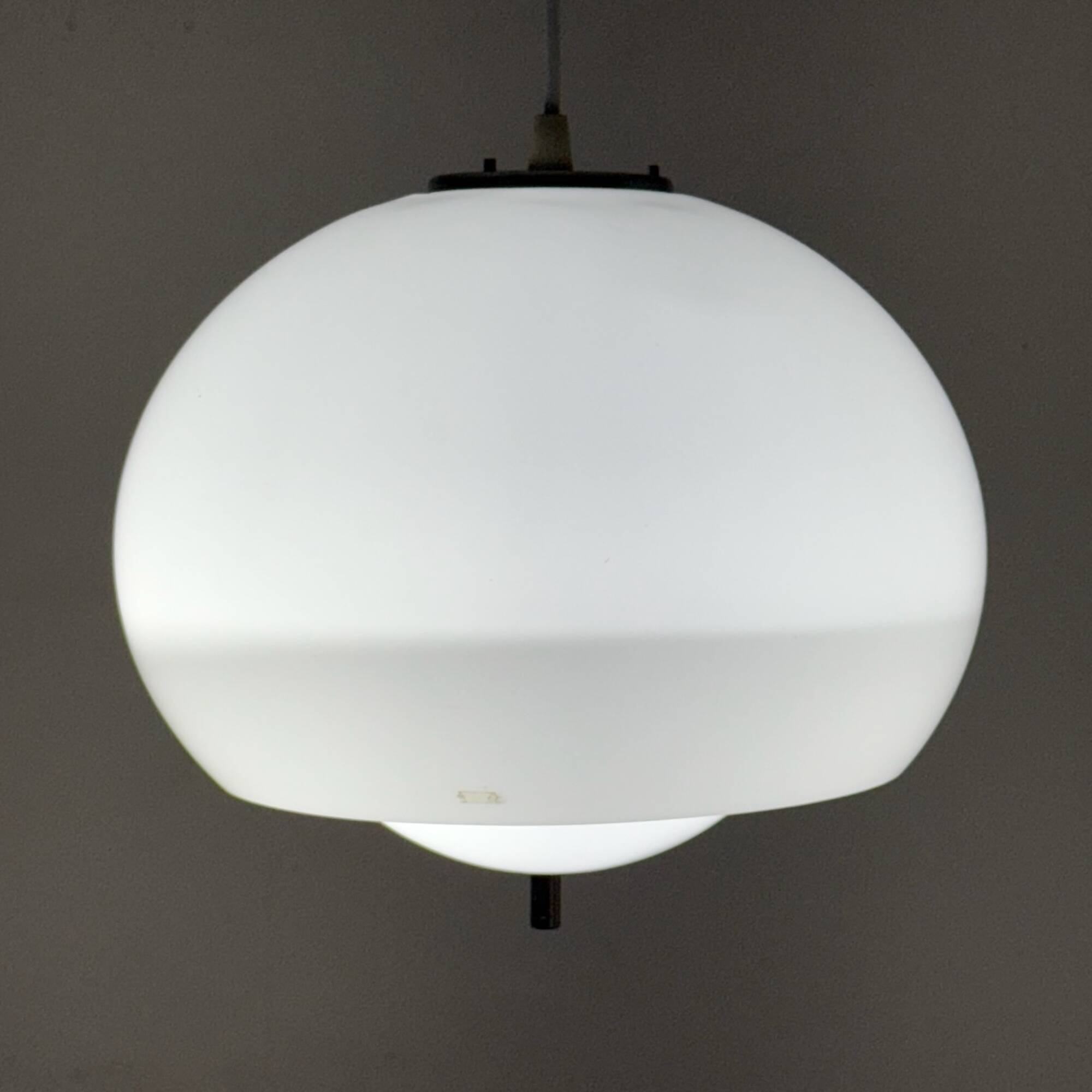 Harvey Guzzini Burgos Hanging Lamp, White Acrylic, 1960s 70s
