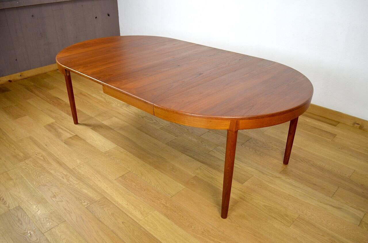 Danish 1960s Round/Oval Teak Table by Harry Ostergaard