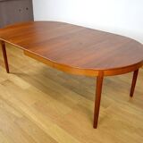 Danish 1960s Round/Oval Teak Table by Harry Ostergaard
