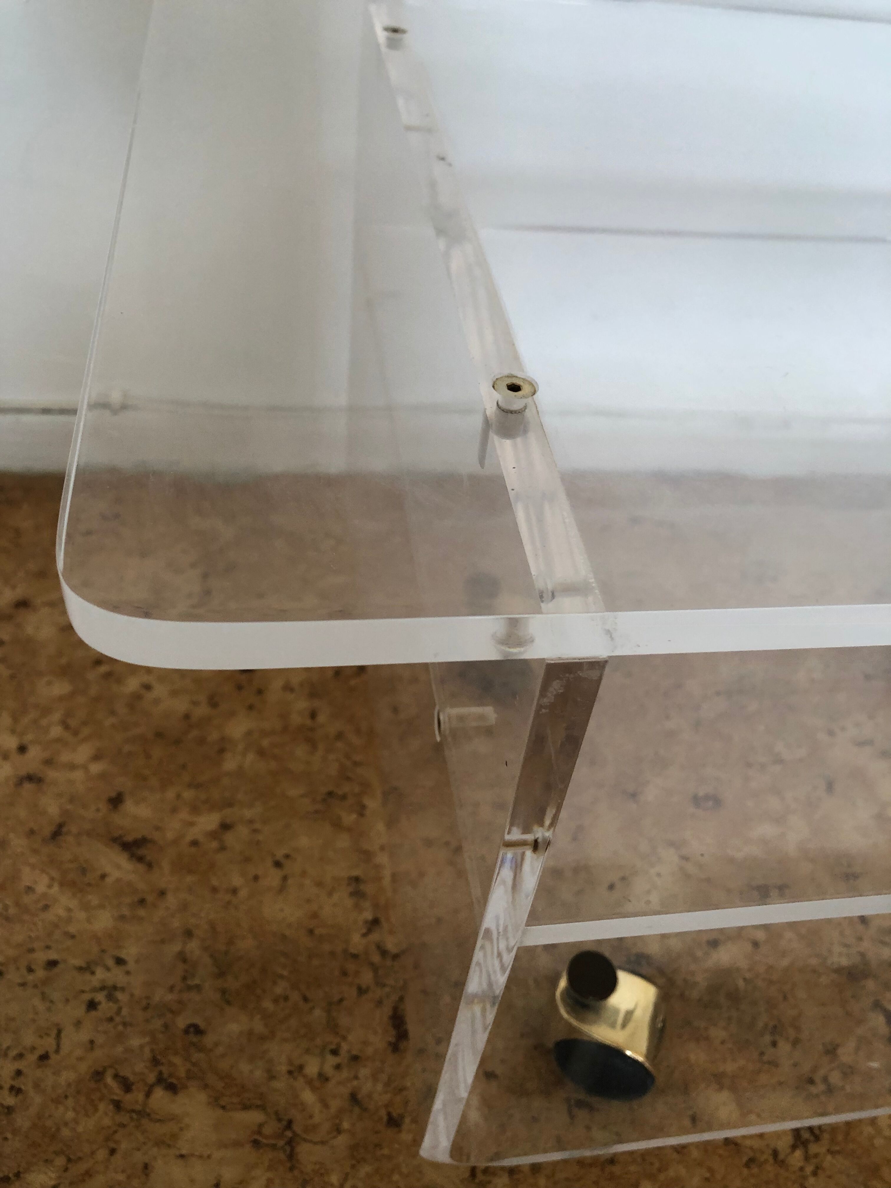 Plexiglas coffee table, Marais International