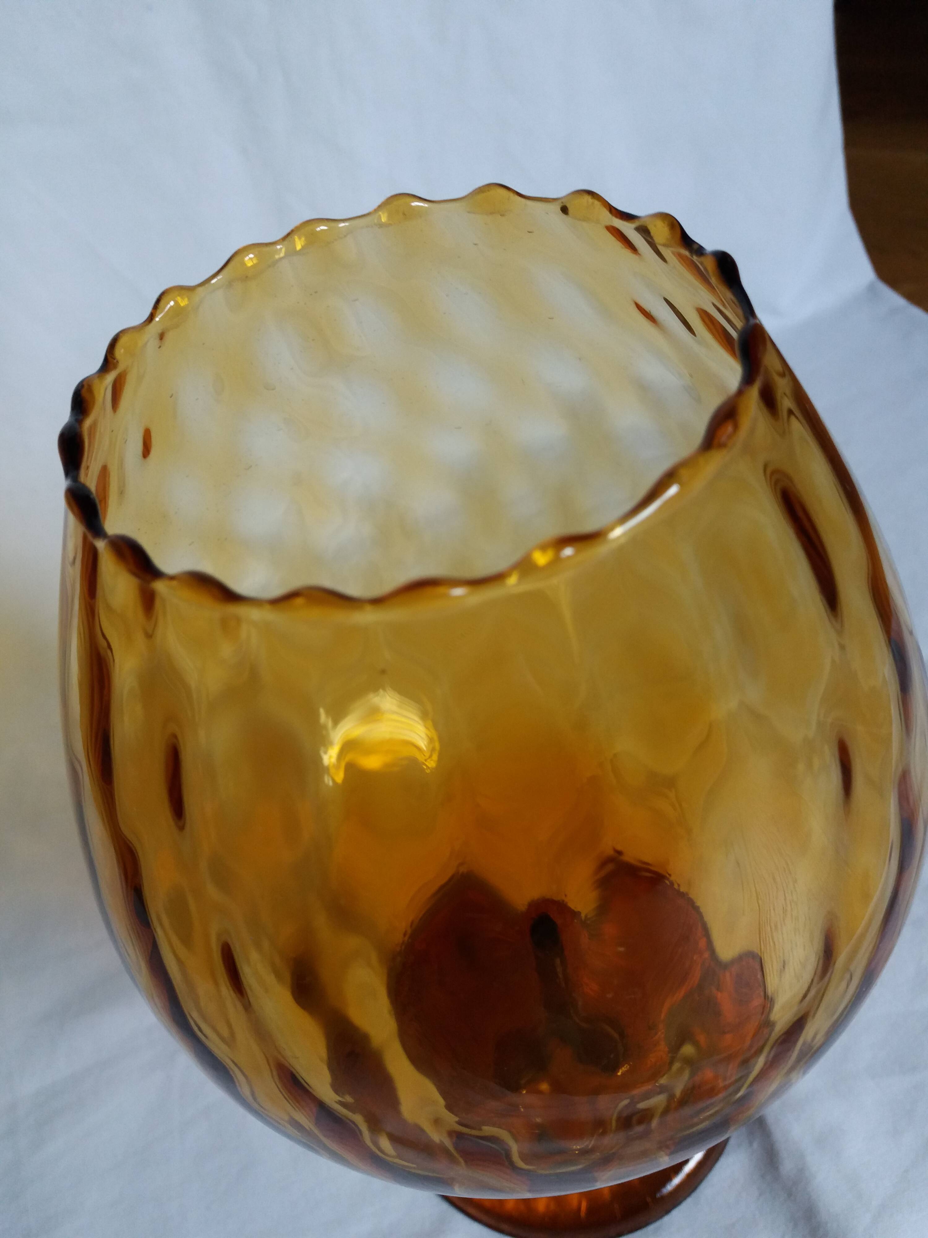 Amber glass or crystal bowl