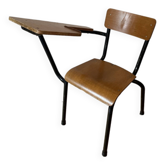 Vintage school chair with desk