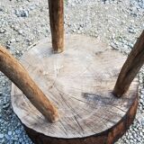 Brutalist tripod billot stool