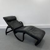 Fauteuil sinus en cuir noir de westnofa, 1970s