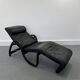 Sinus lying leather black chair from westnofa, 1970s