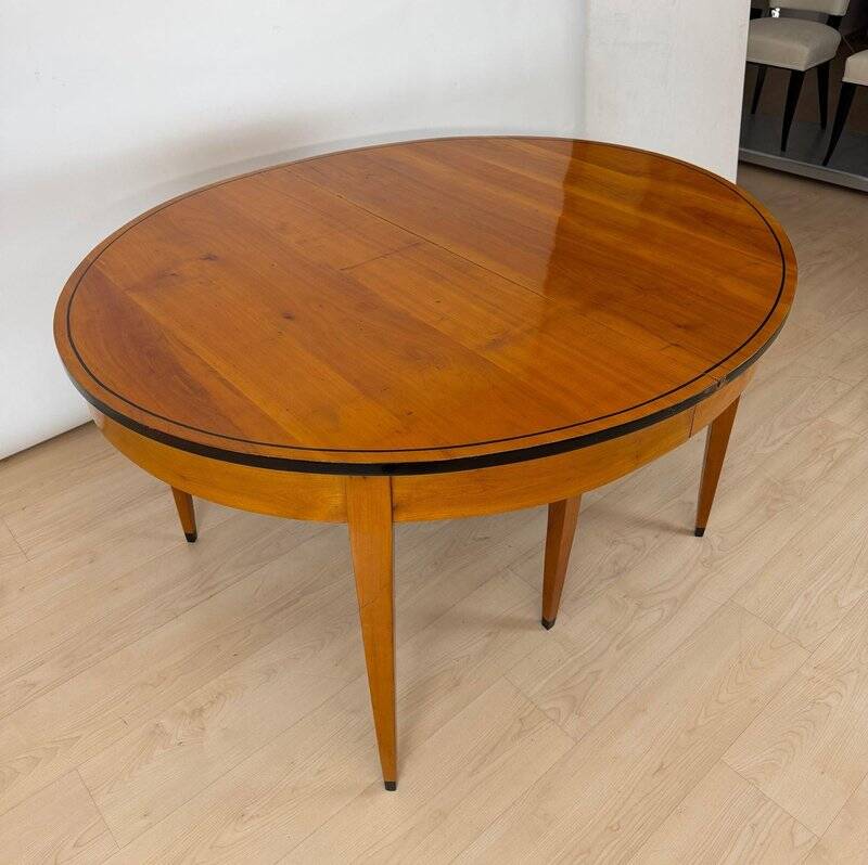 Extendable Biedermeier table in cherry wood, South Germany, 1880