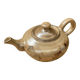 Antique teapot vallauris la roue ceramic beige vintage #b276