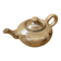 Antique teapot vallauris la roue ceramic beige vintage #b276