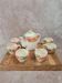 Adorable little vintage tea set in coloured earthenware.