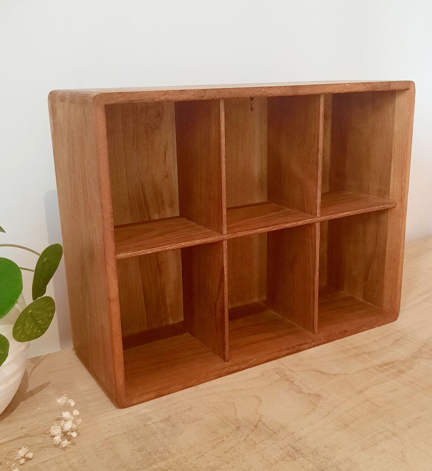 Wooden wall shelf