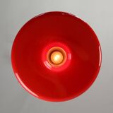 Space-Age Saucer Pendant in Red Plexiglas from Guzzini, 1960s