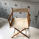 Former director's side chair in wood and canvas