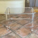 Coffee table David LANGE. 1970. Plexiglass. 60x40.