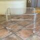 Table basse david lange. 1970. plexiglass. 60x40.