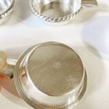 Individual silver metal ashtrays