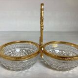 Double bowl servant in crystal Stella Genuine Lead Crystal