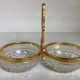 Double bowl servant in crystal Stella Genuine Lead Crystal